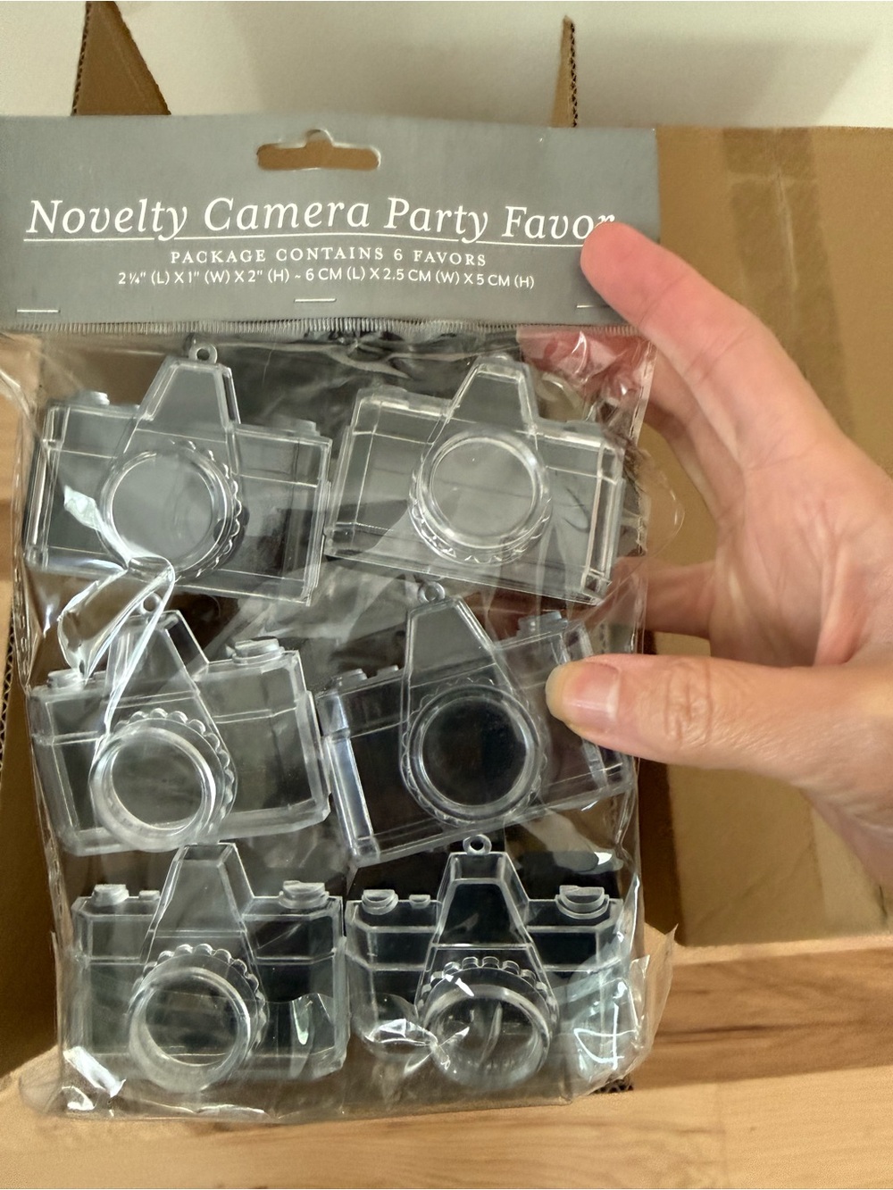 Bulk Lot of 270 Clear Camera Party Favor Containers – Wedding/Event